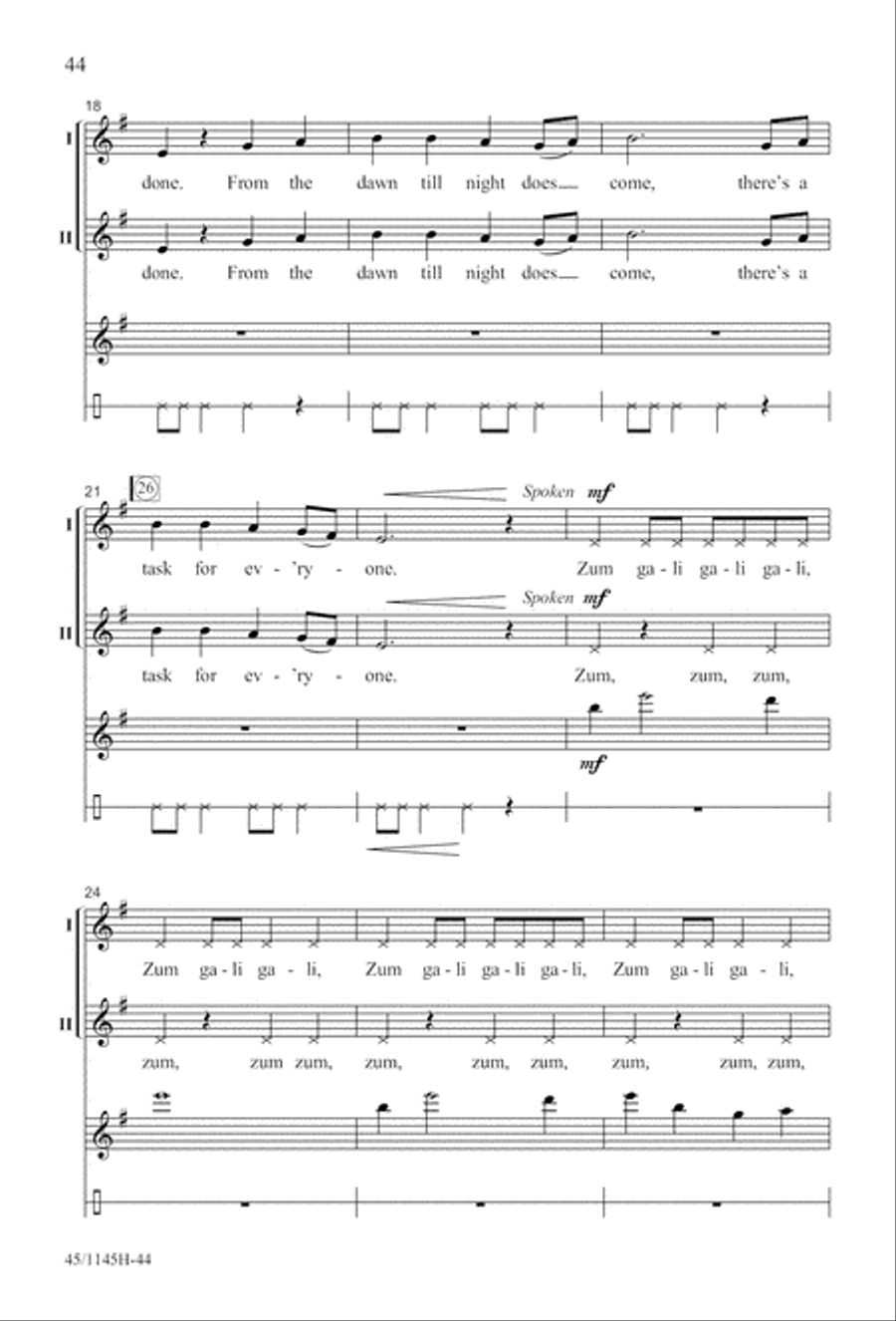 We Sing the World Around 2-Part scores gallery preview page 45