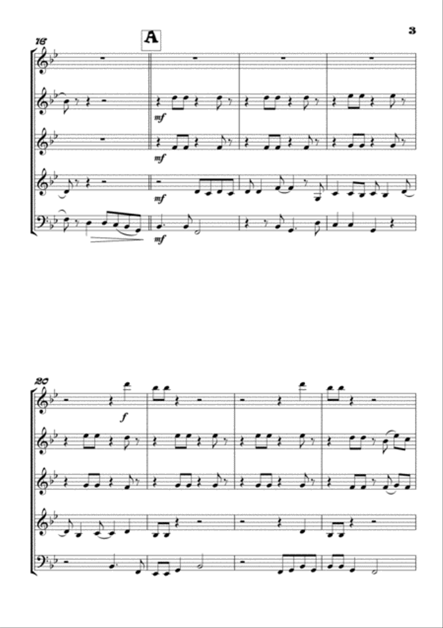 Don't Worry, Be Happy Woodwind Quintet scores gallery preview page 4