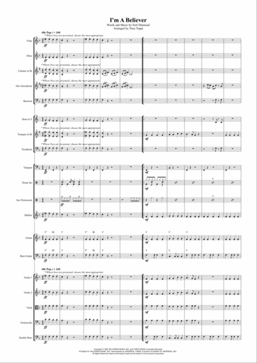 I'm A Believer Large Ensemble scores gallery preview page 1