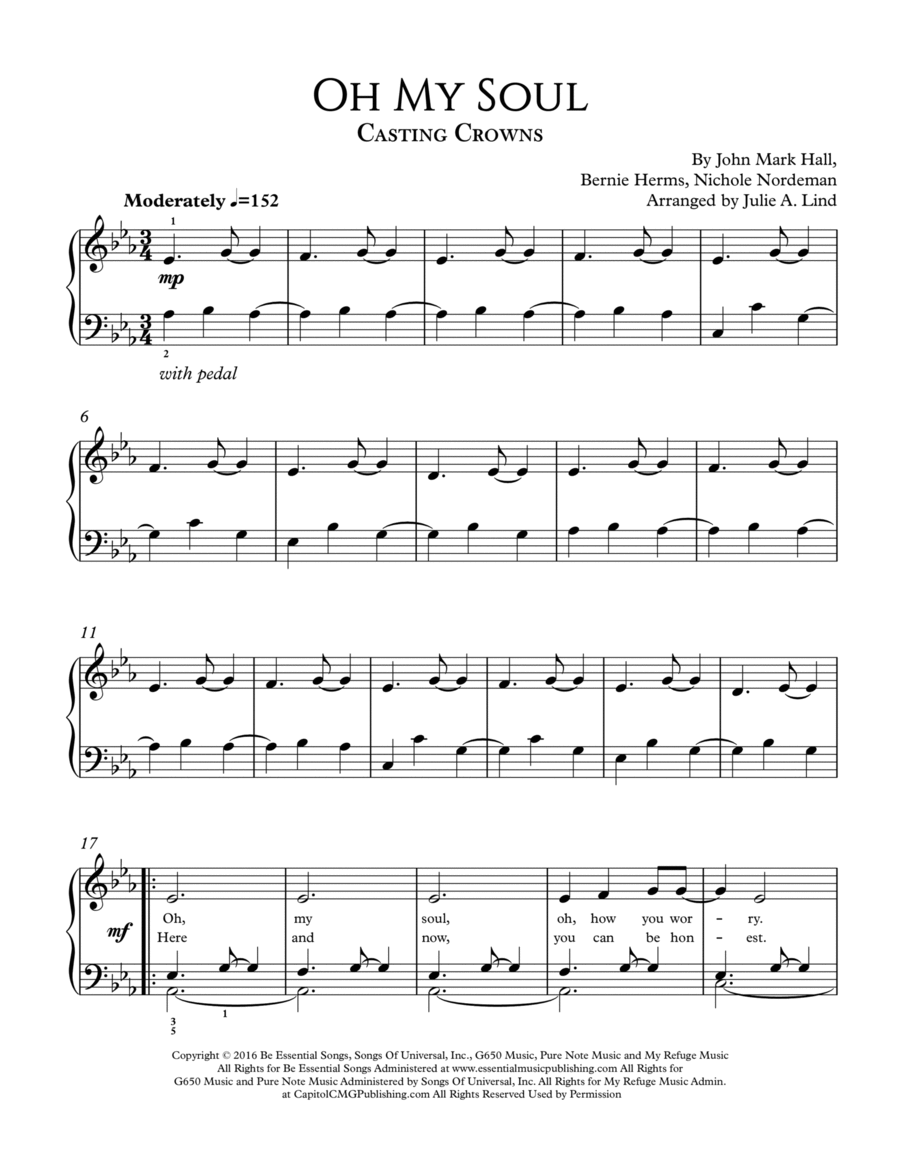 Oh My Soul Oh My Soul Piano Solo scores gallery preview page 1