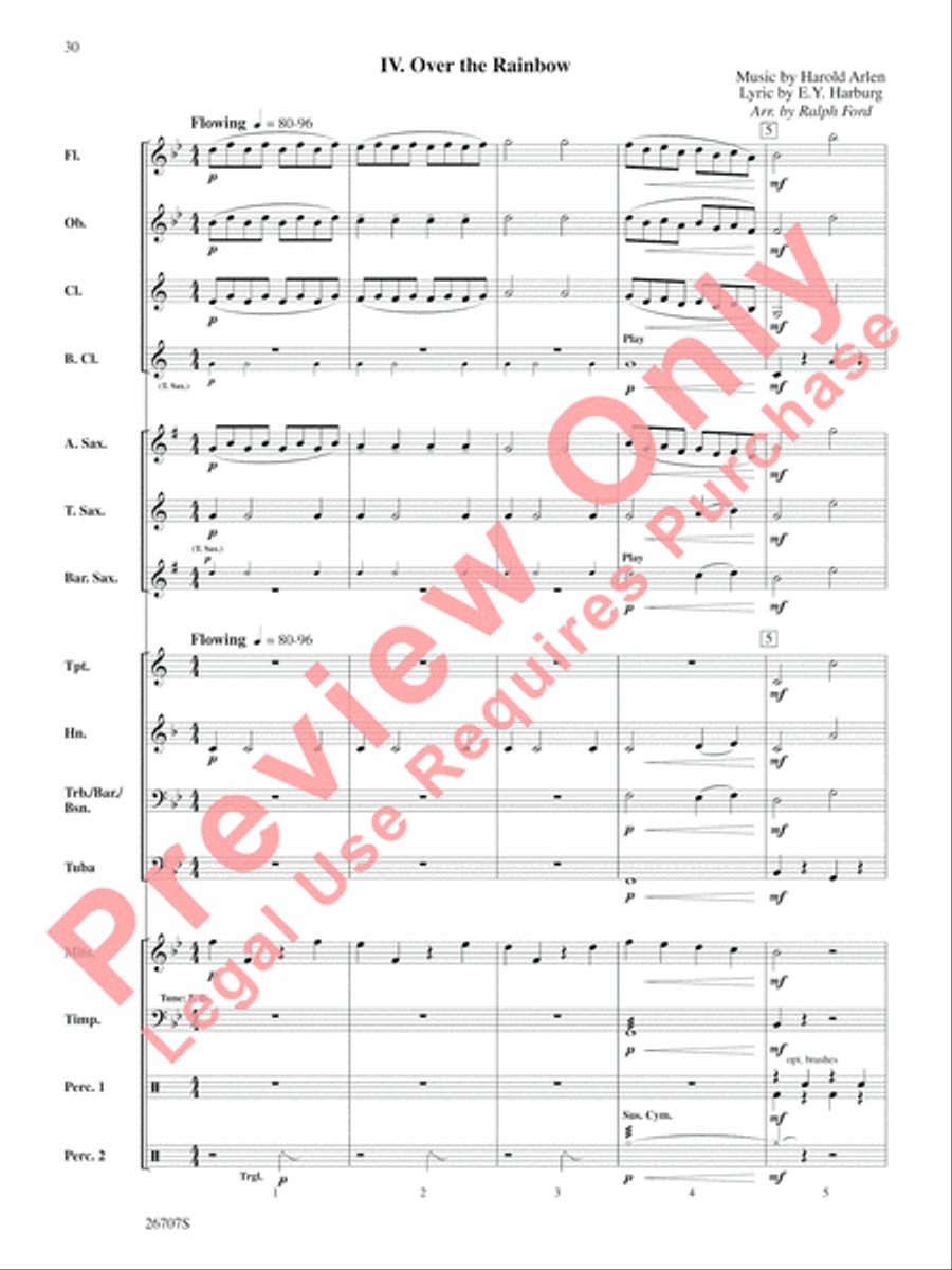 The Wizard of Oz, Themes from Concert Band scores gallery preview page 31