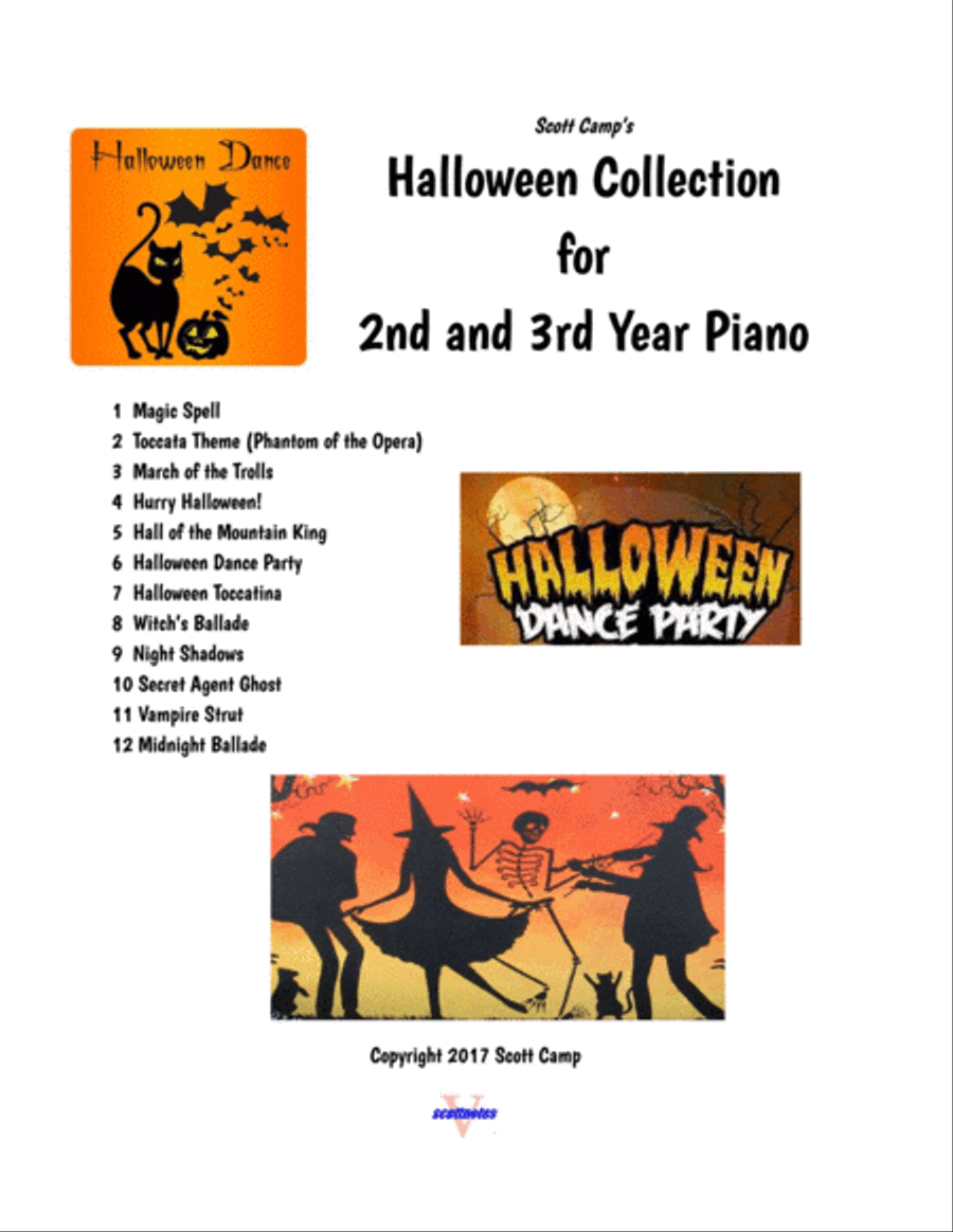 Best Halloween Collection for Second (and 3rd) Year Piano Piano Method scores gallery preview page 1