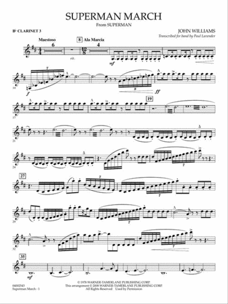 2024年 お歳暮・冬ギフト特集 by March Superman John Music Sheet - Band Concert - Williams その他