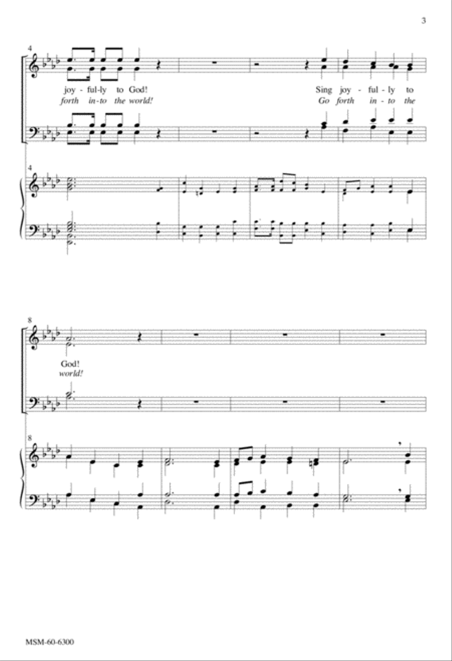 Sing Joyfully to God! Go Forth into the World! 4-Part scores gallery preview page 3