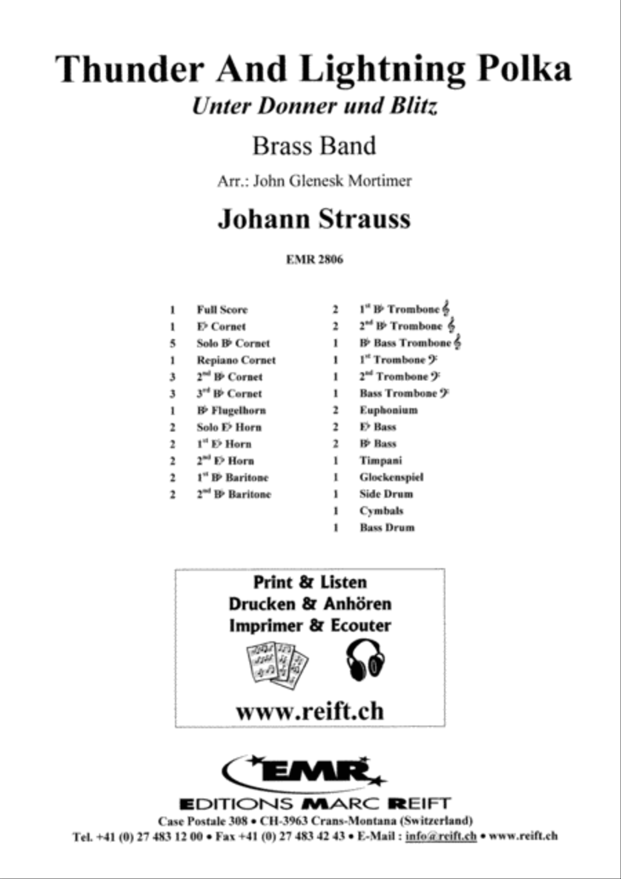 Thunder And Lightning Polka Brass Band scores gallery preview page 2