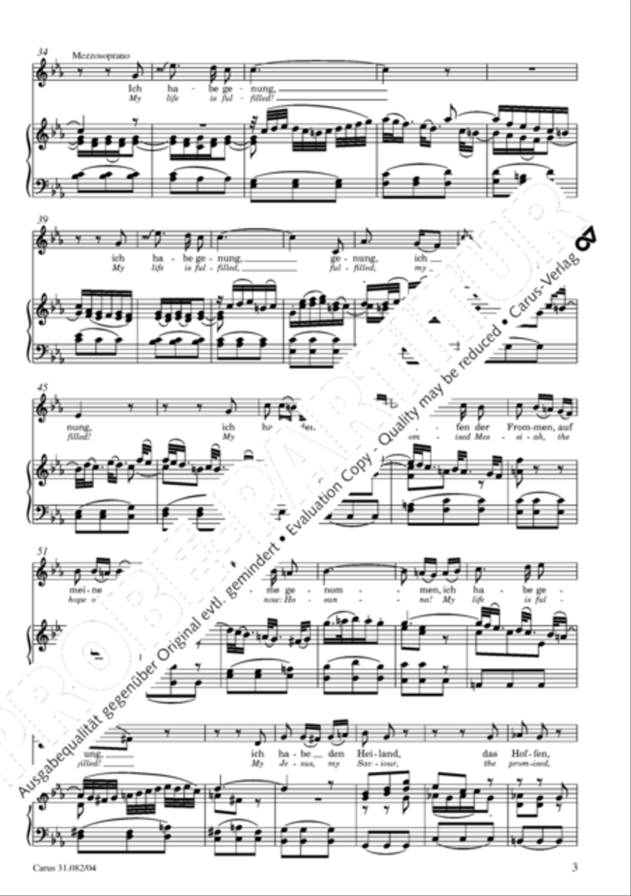 I have enough (Ich habe genung) Mezzo-Soprano Voice scores gallery preview page 4
