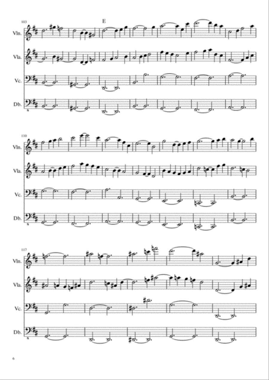 Arcadia - String Quartet in D Major String Quartet scores gallery preview page 6