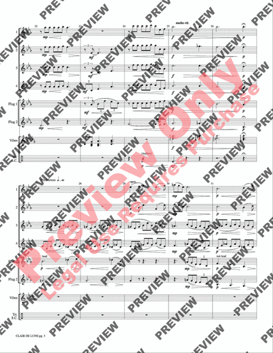 Clair de Lune Small Ensemble scores gallery preview page 5