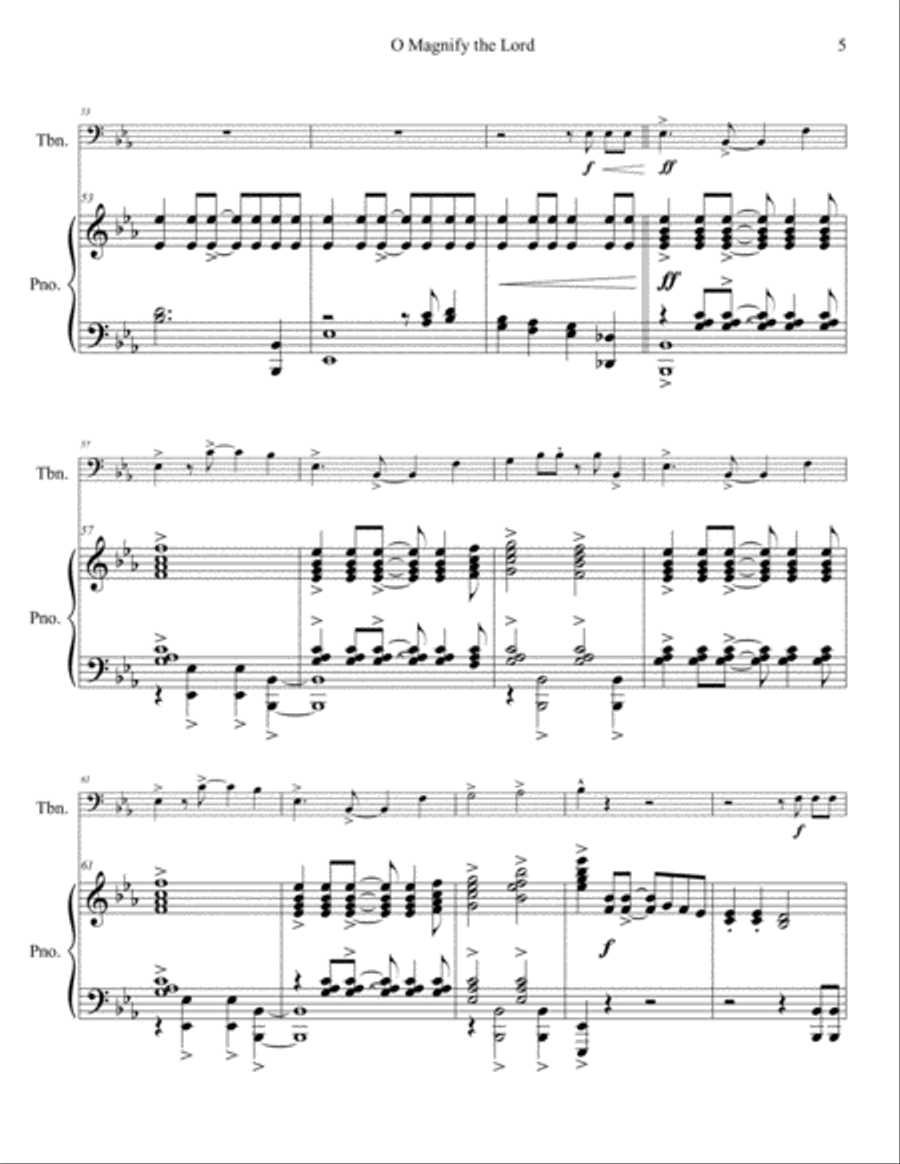 O Magnify The Lord Piano scores gallery preview page 6