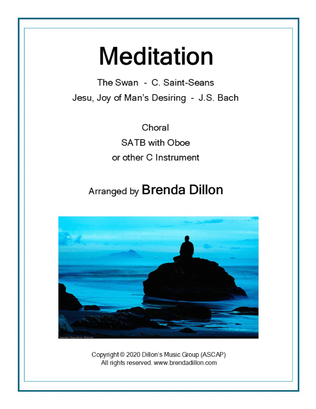 Book cover for Meditation for SATB choir and oboe