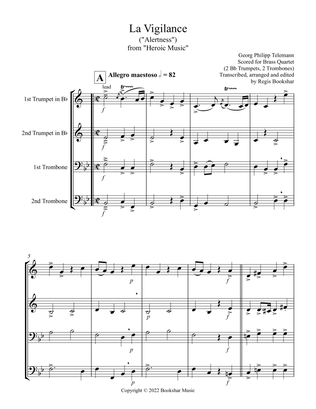 La Vigilance (from "Heroic Music") (Bb) (Brass Quartet - 2 Trp, 2 Trb)