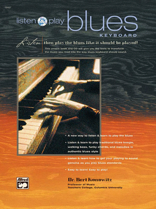 Book cover for Listen and Play Blues Keyboard