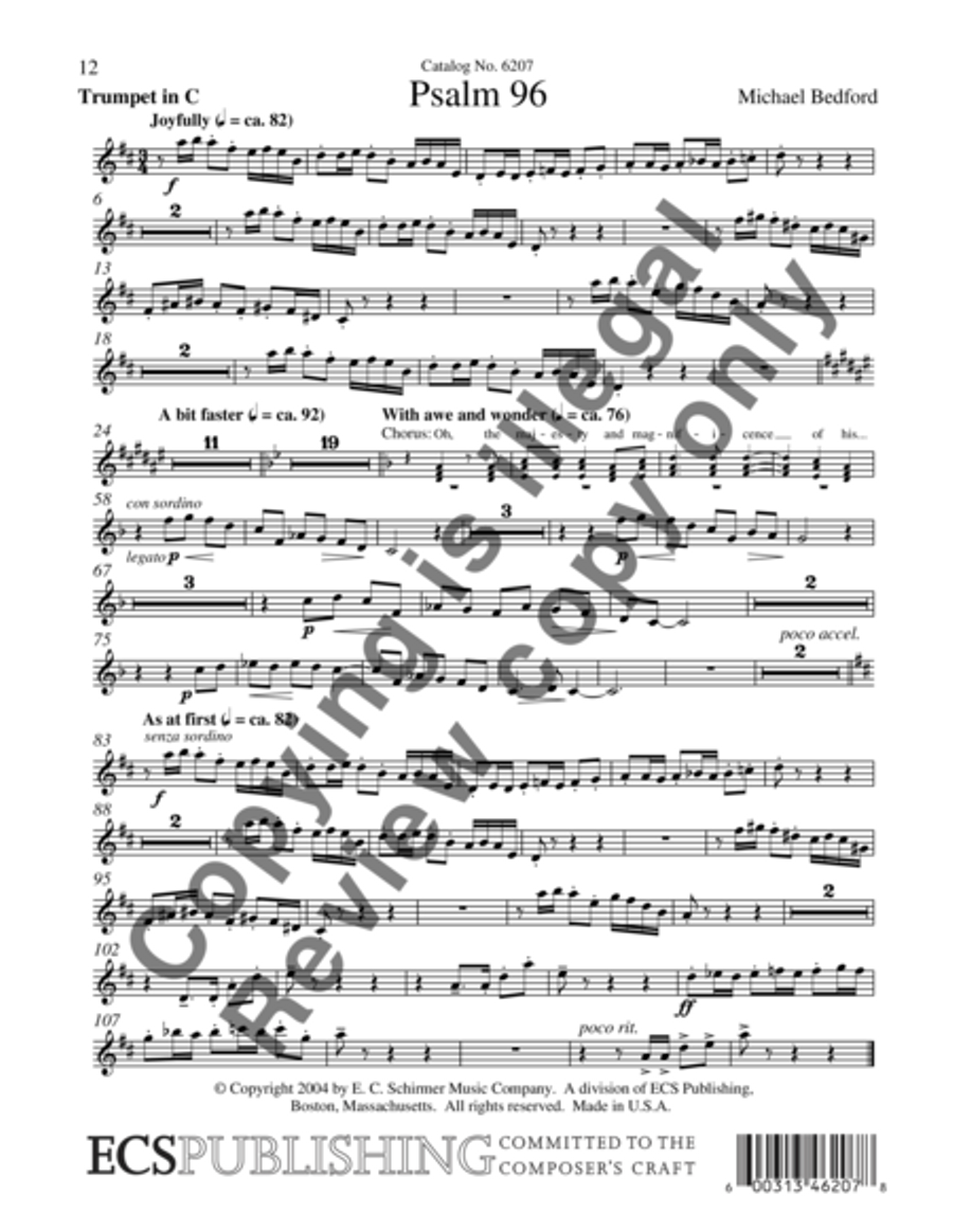 Psalm 96 4-Part scores gallery preview page 14