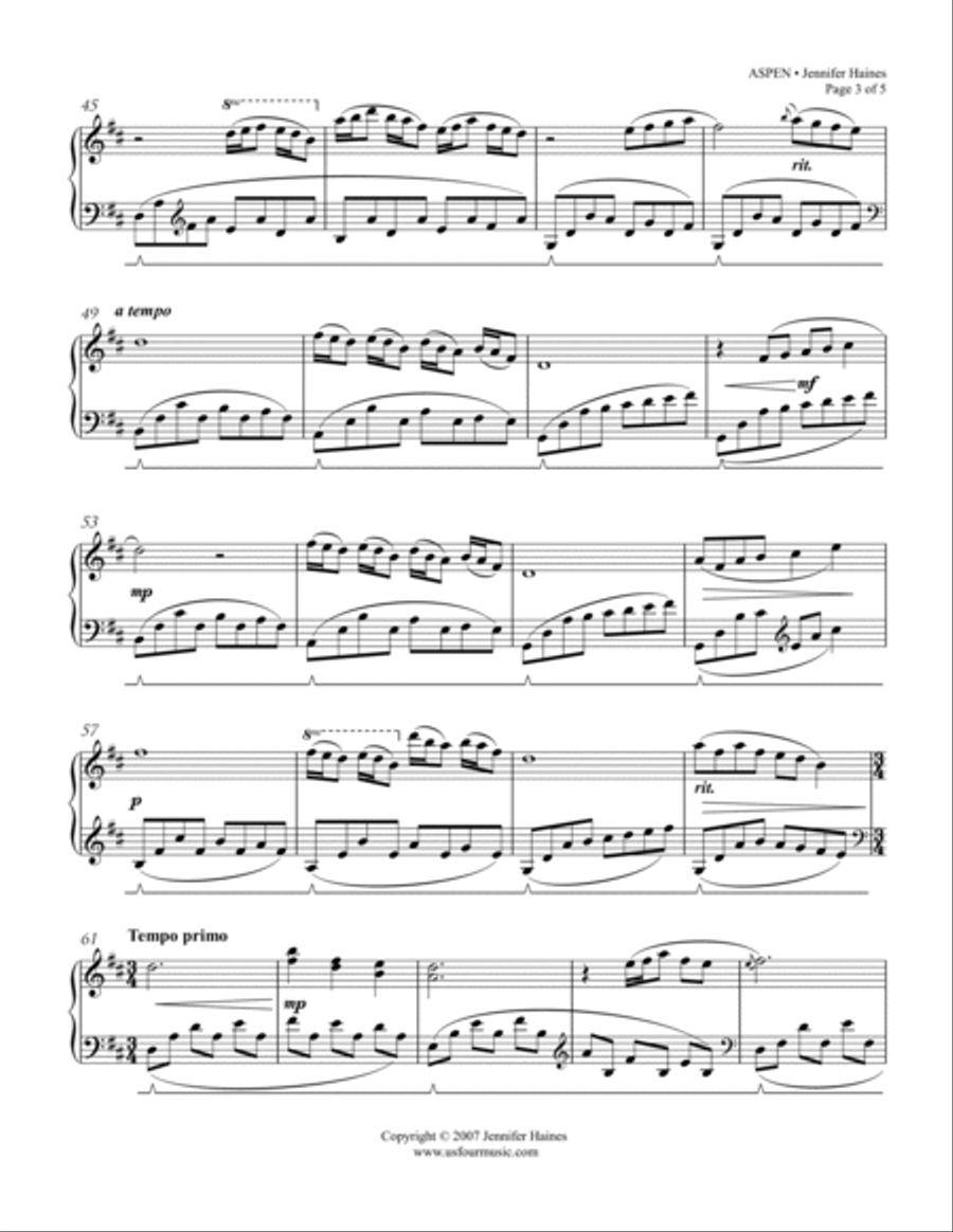 Aspen Piano Solo scores gallery preview page 3