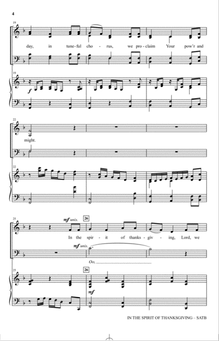 In The Spirit Of Thanksgiving 4-Part scores gallery preview page 3