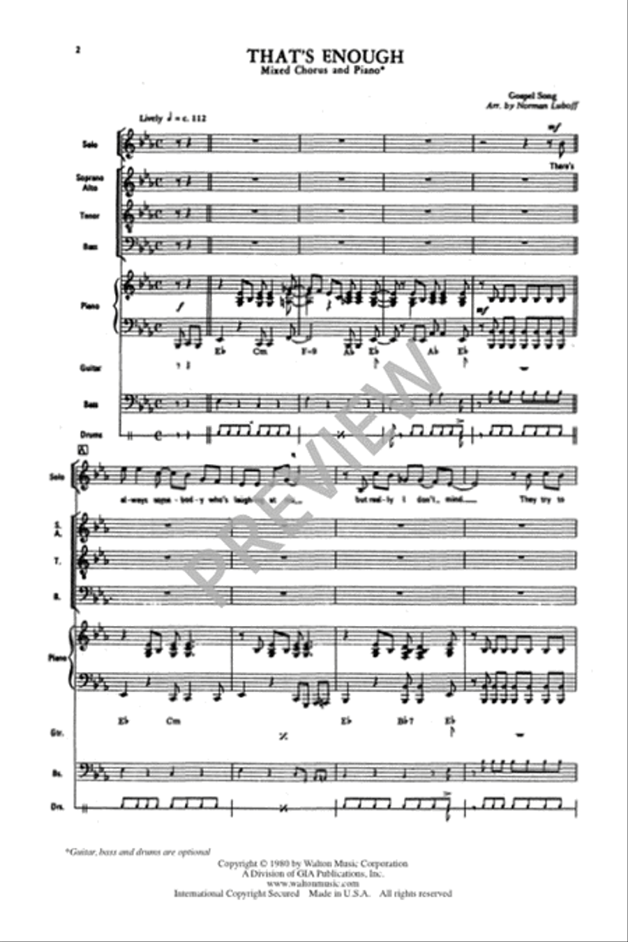 That's Enough Divisi scores gallery preview page 3
