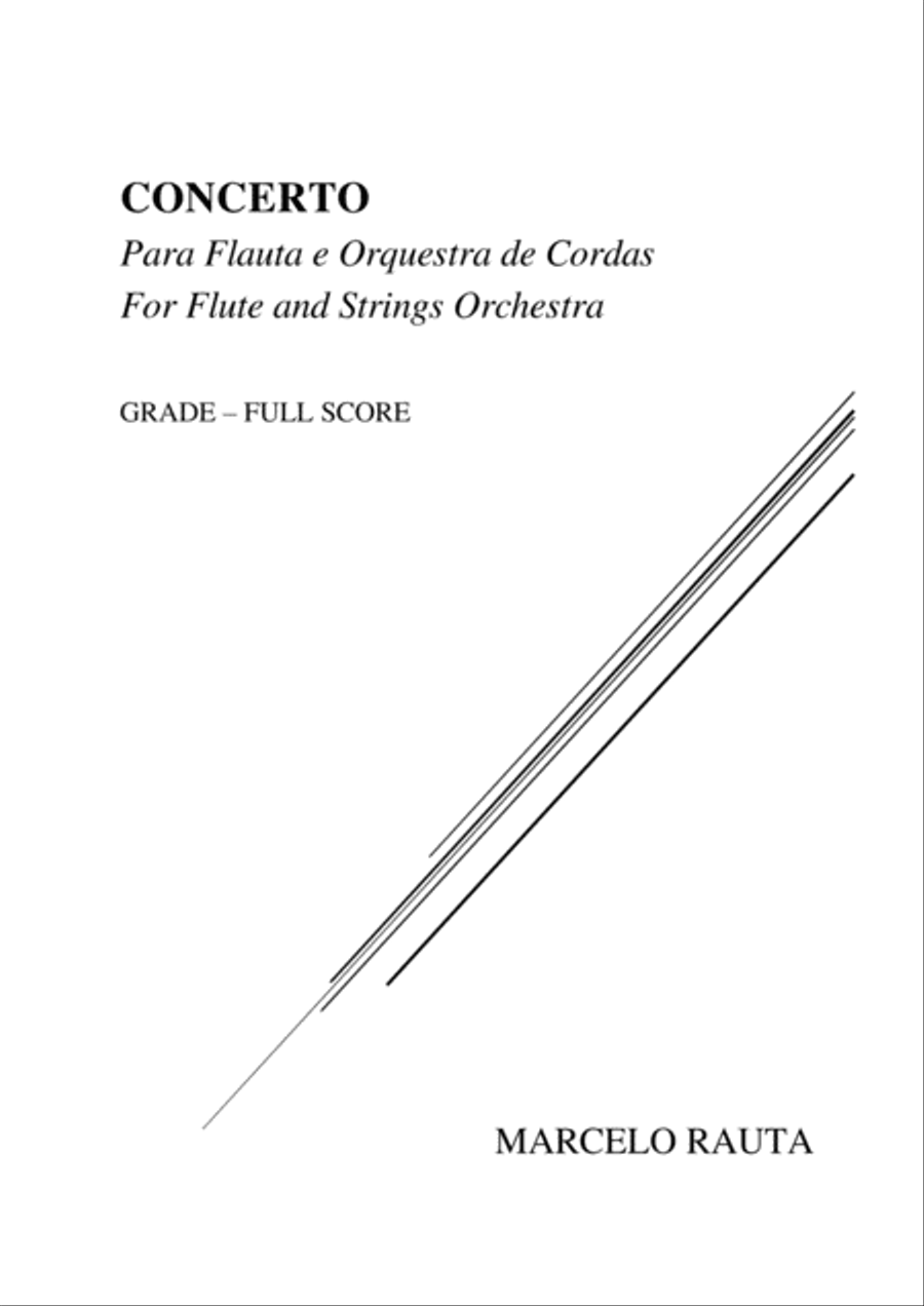 Concerto para Flauta e Orquestra de Cordas (Concerto for Flute and String Orchestra) - FULL SCORE Chamber Orchestra scores gallery preview page 2