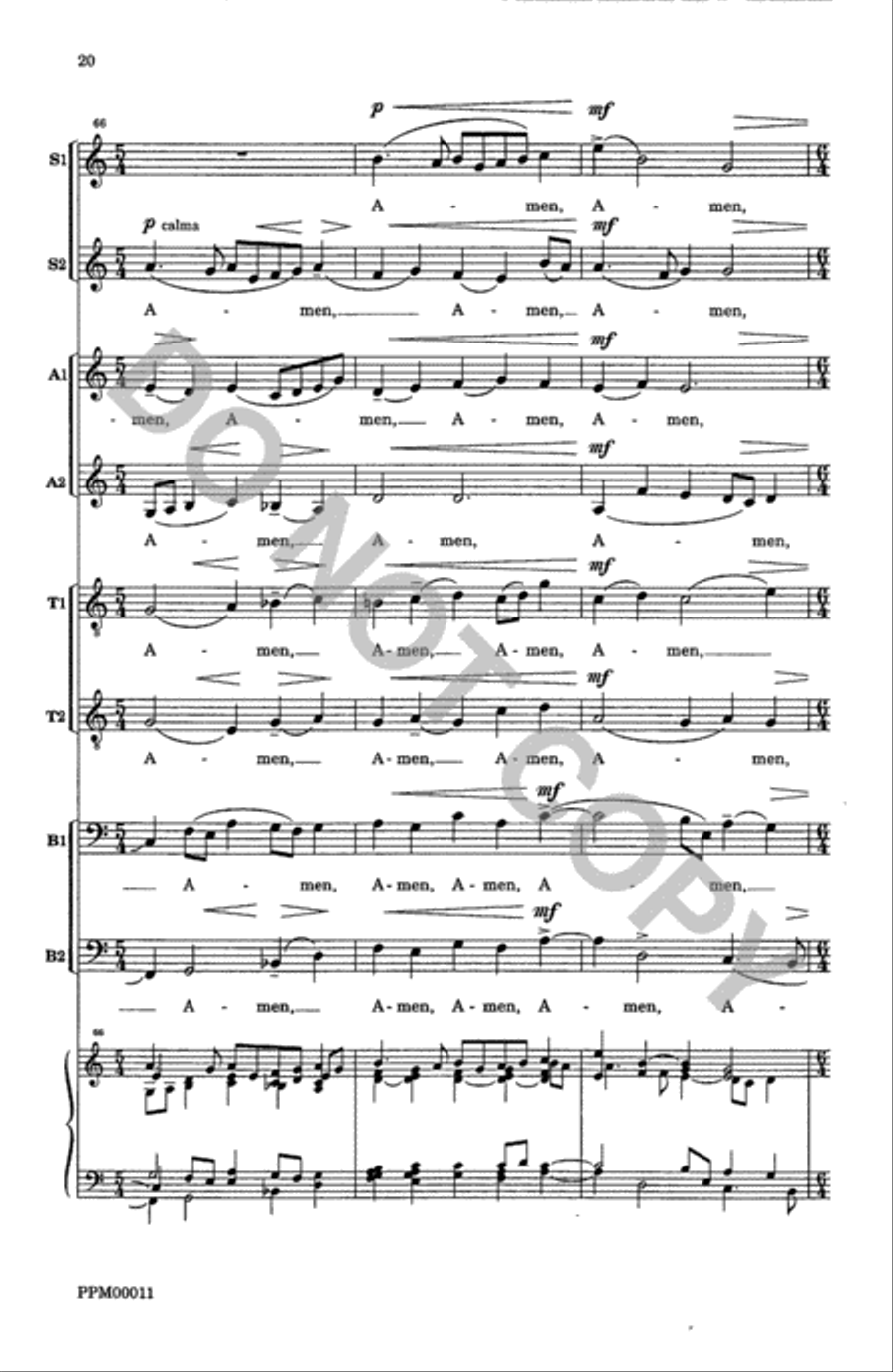 Ave Maria Op. 261 SSAATTBB scores gallery preview page 21
