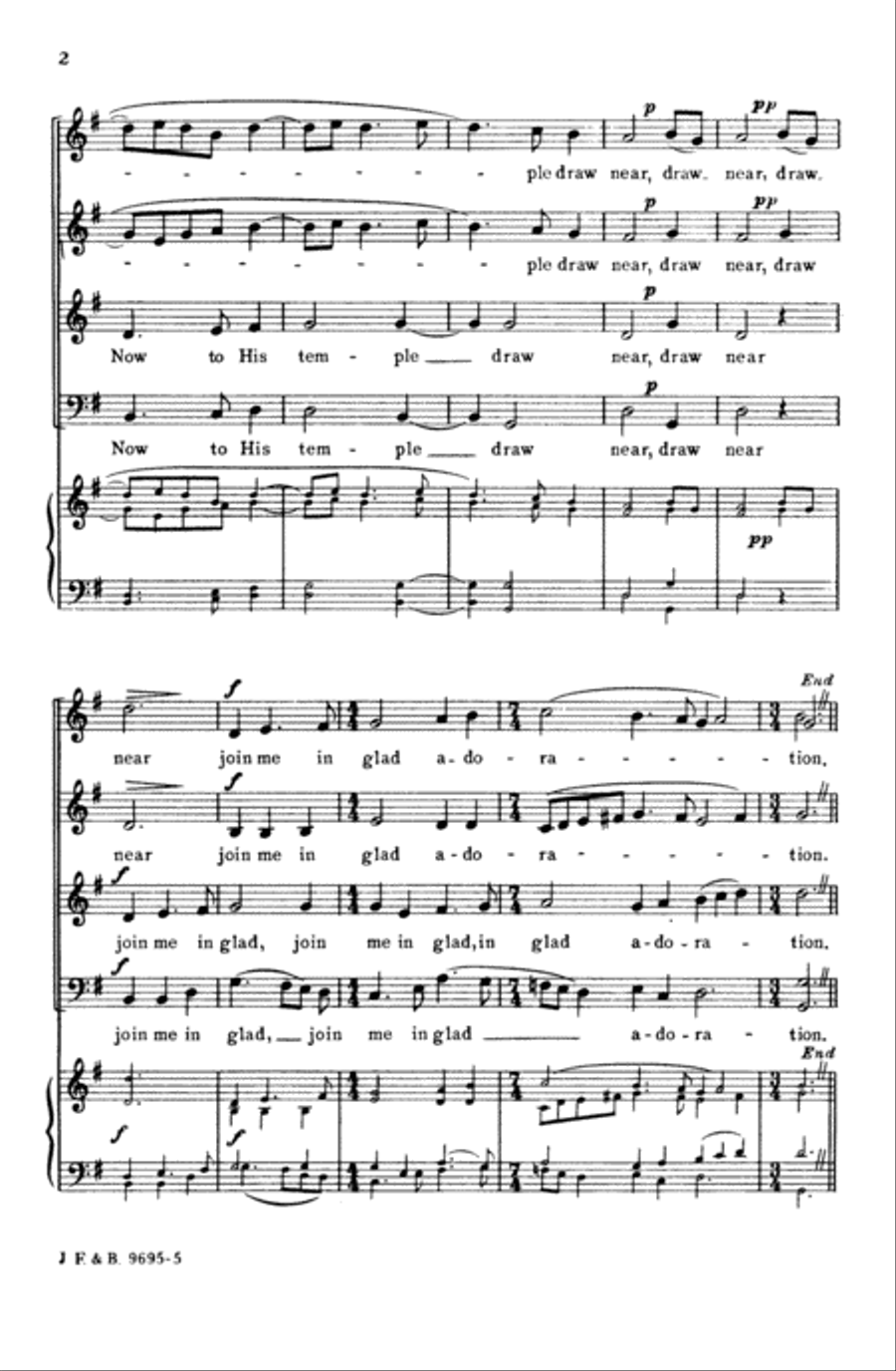 Praise to the Lord (Lobe den Herren) 4-Part scores gallery preview page 4