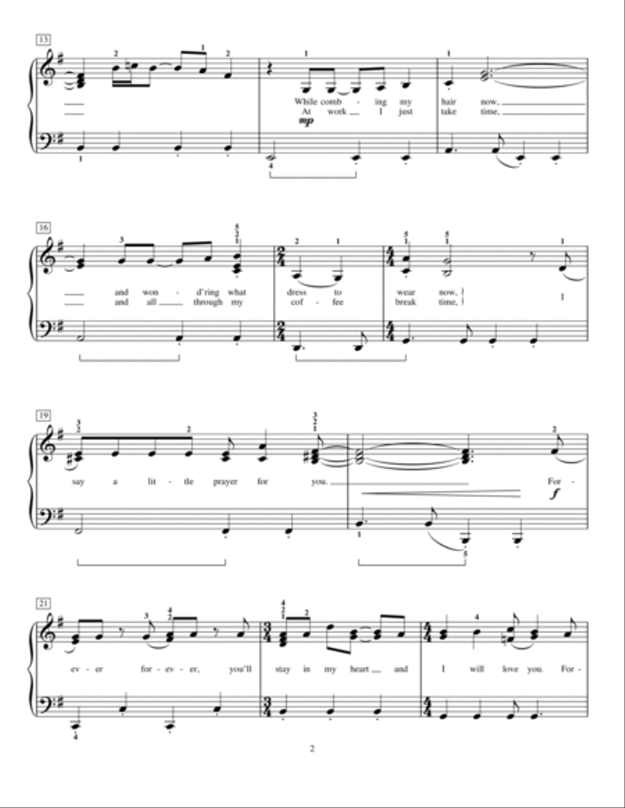 I Say A Little Prayer Piano Method scores gallery preview page 2