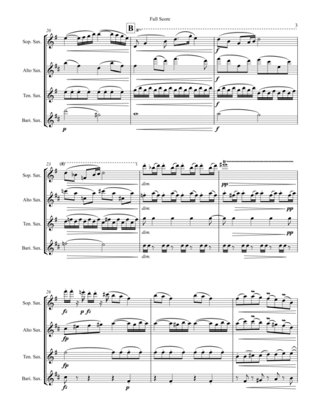 String Quartet No. 12 in F Major, "American" for Saxophone Quartet MOVEMENT I image number null