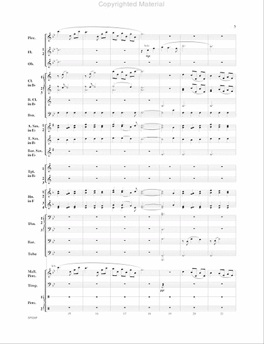 I Wonder As I Wander I Wonder As I Wander Concert Band scores gallery preview page 6