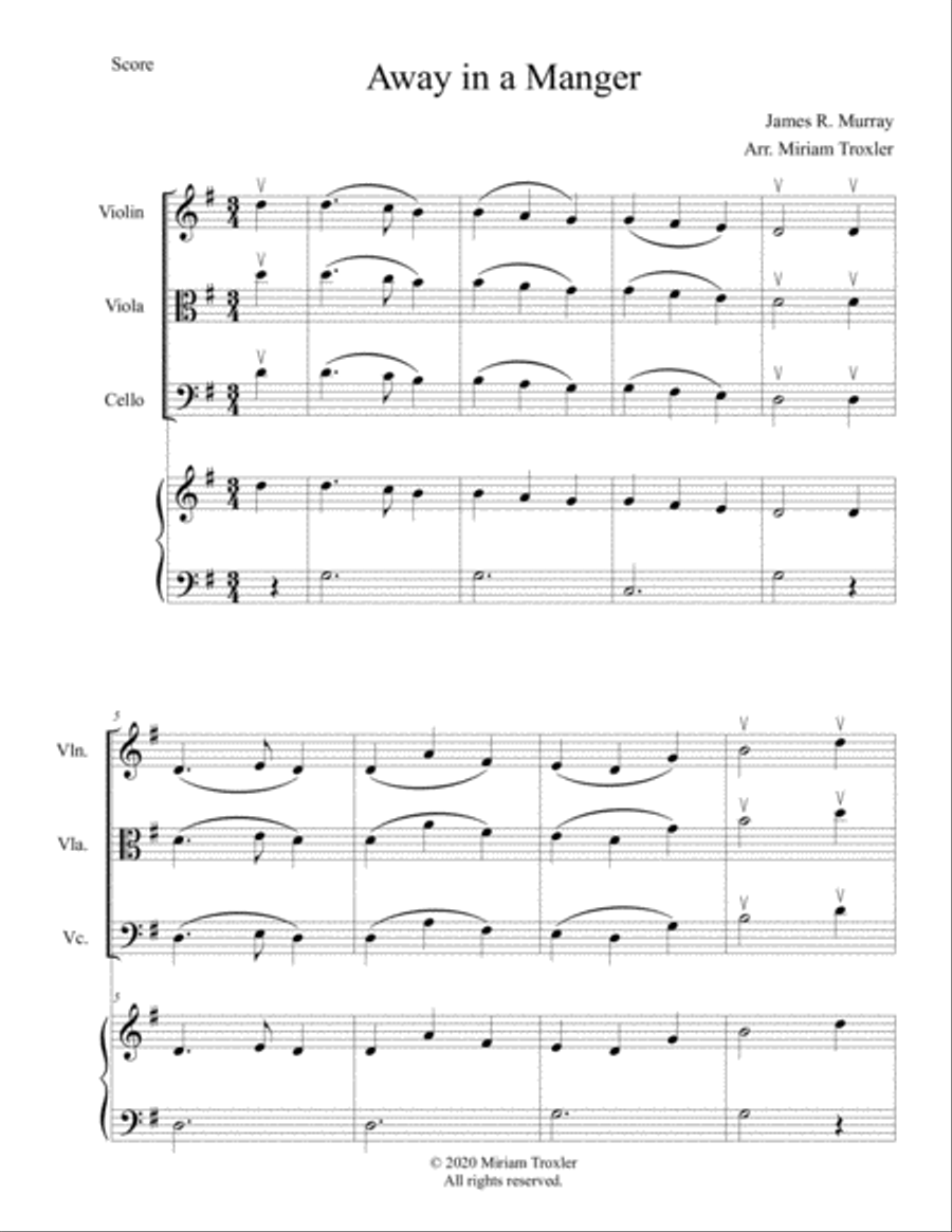 Traditional Christmas Carols for Cello Piano scores gallery preview page 6