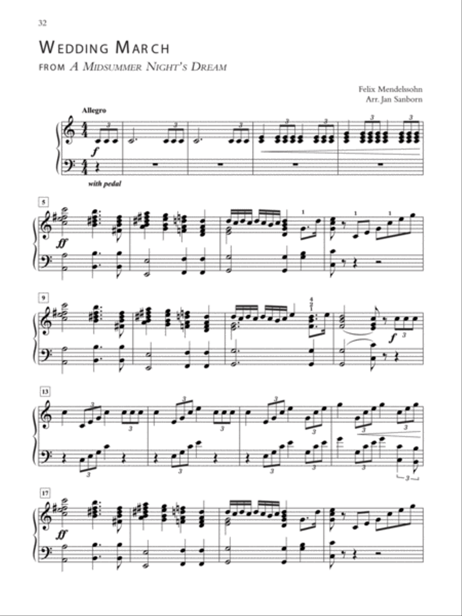 Wedding Performer -- Wedding Processionals and Recessionals Piano Solo scores gallery preview page 5