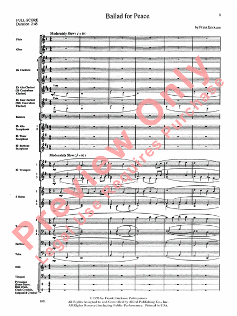 Ballad for Peace Ballad for Peace Concert Band scores gallery preview page 4