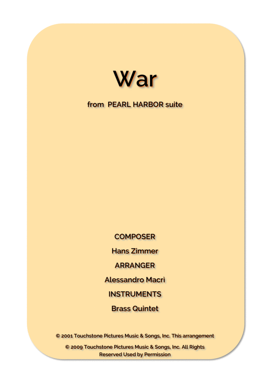 War Brass Ensemble scores gallery preview page 1