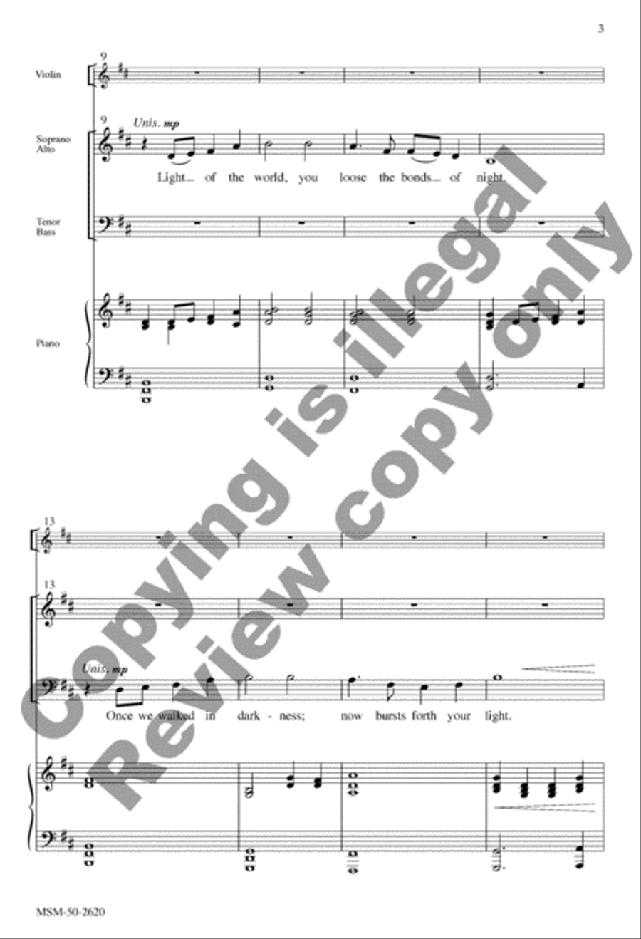 Light of the World 4-Part scores gallery preview page 14