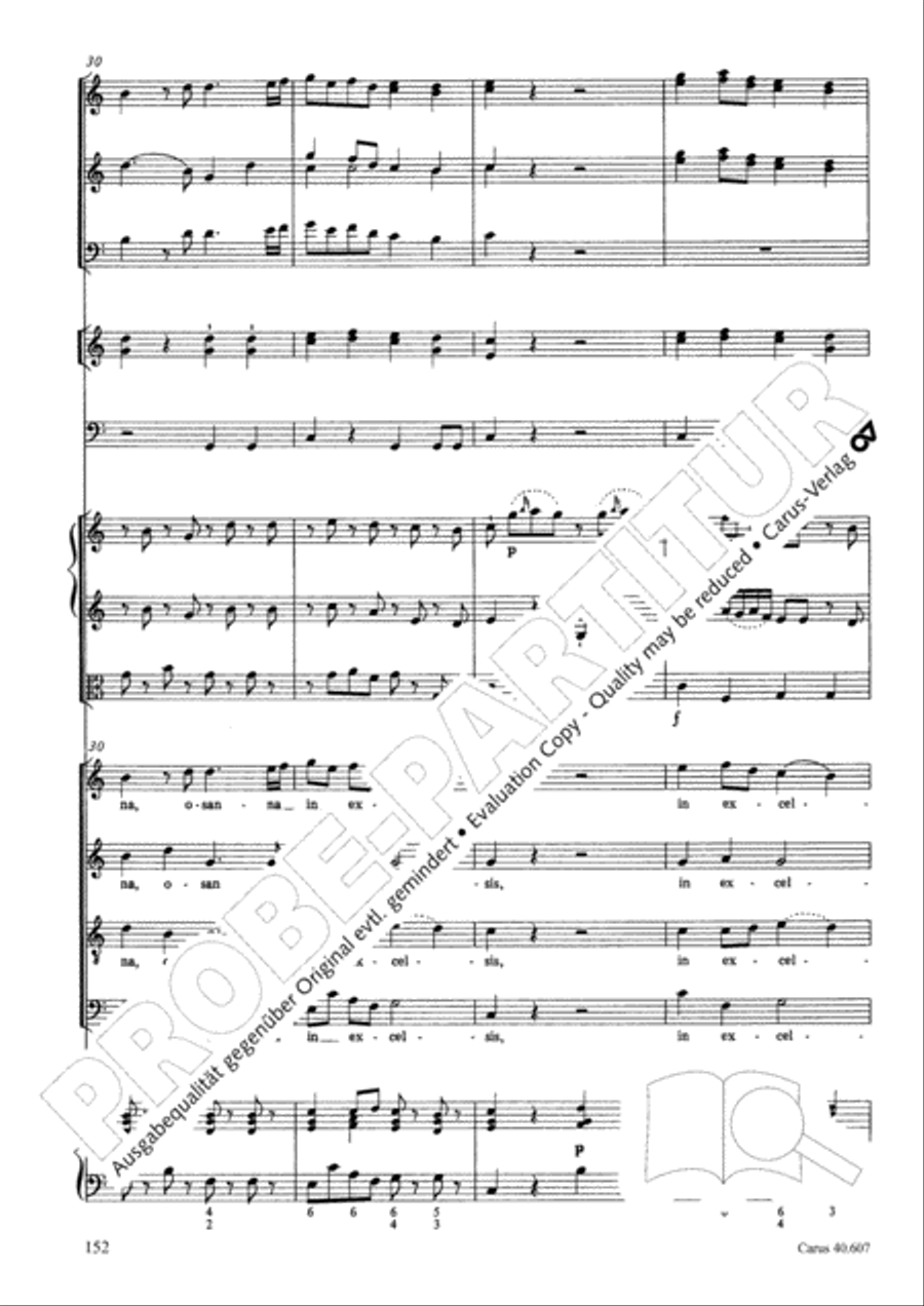 Mass in time of war (Missa in tempore belli) 4-Part scores gallery preview page 161
