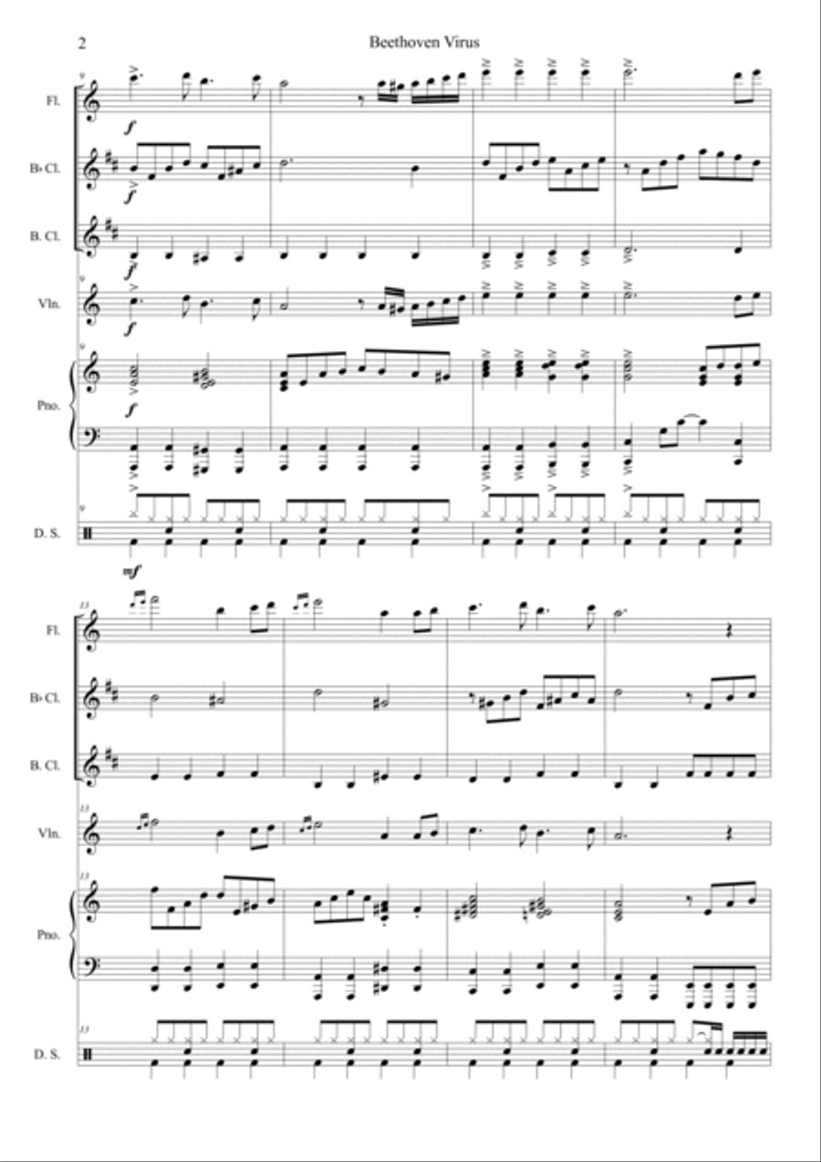 Beethoven Virus Beethoven Virus Orchestra scores gallery preview page 2