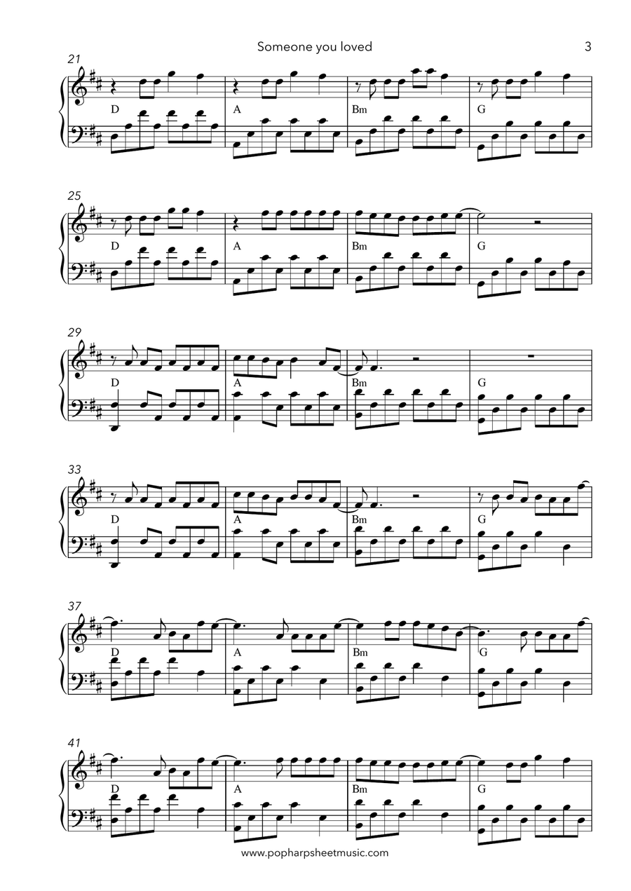 Someone You Loved Harp scores gallery preview page 3