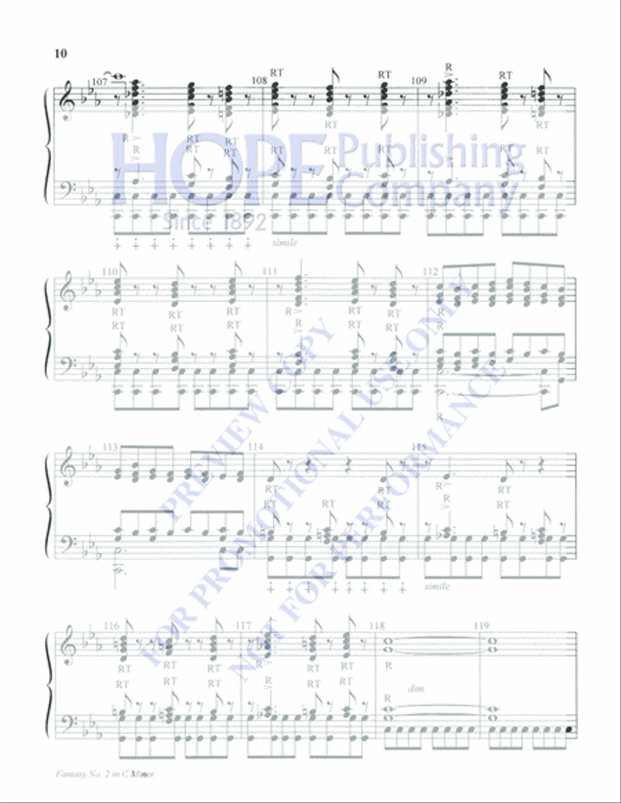 Fantasy No. 2 in C Minor 5-Octaves scores gallery preview page 10
