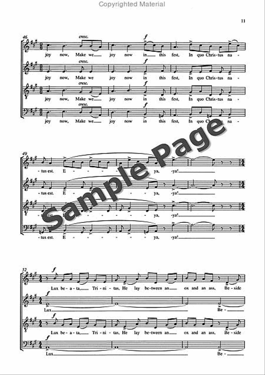 3 Carols 4-Part scores gallery preview page 14