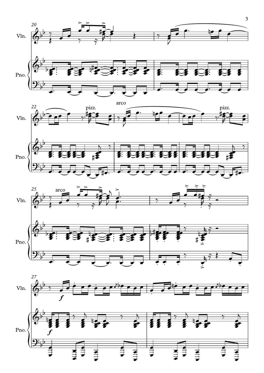 Cumbia Op.22 (Violin & Piano Version) Violin Solo scores gallery preview page 5