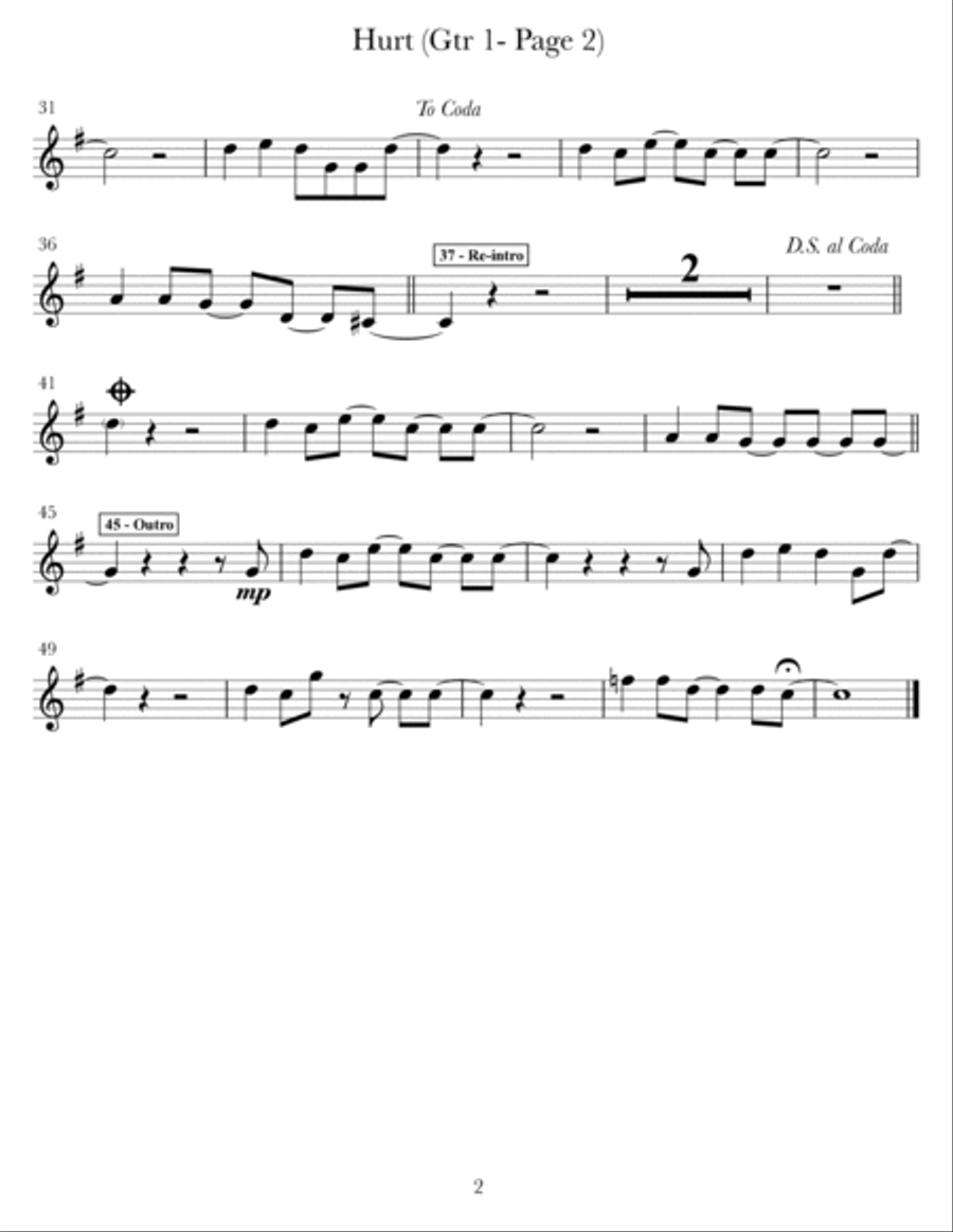 Hurt Guitar Ensemble scores gallery preview page 6