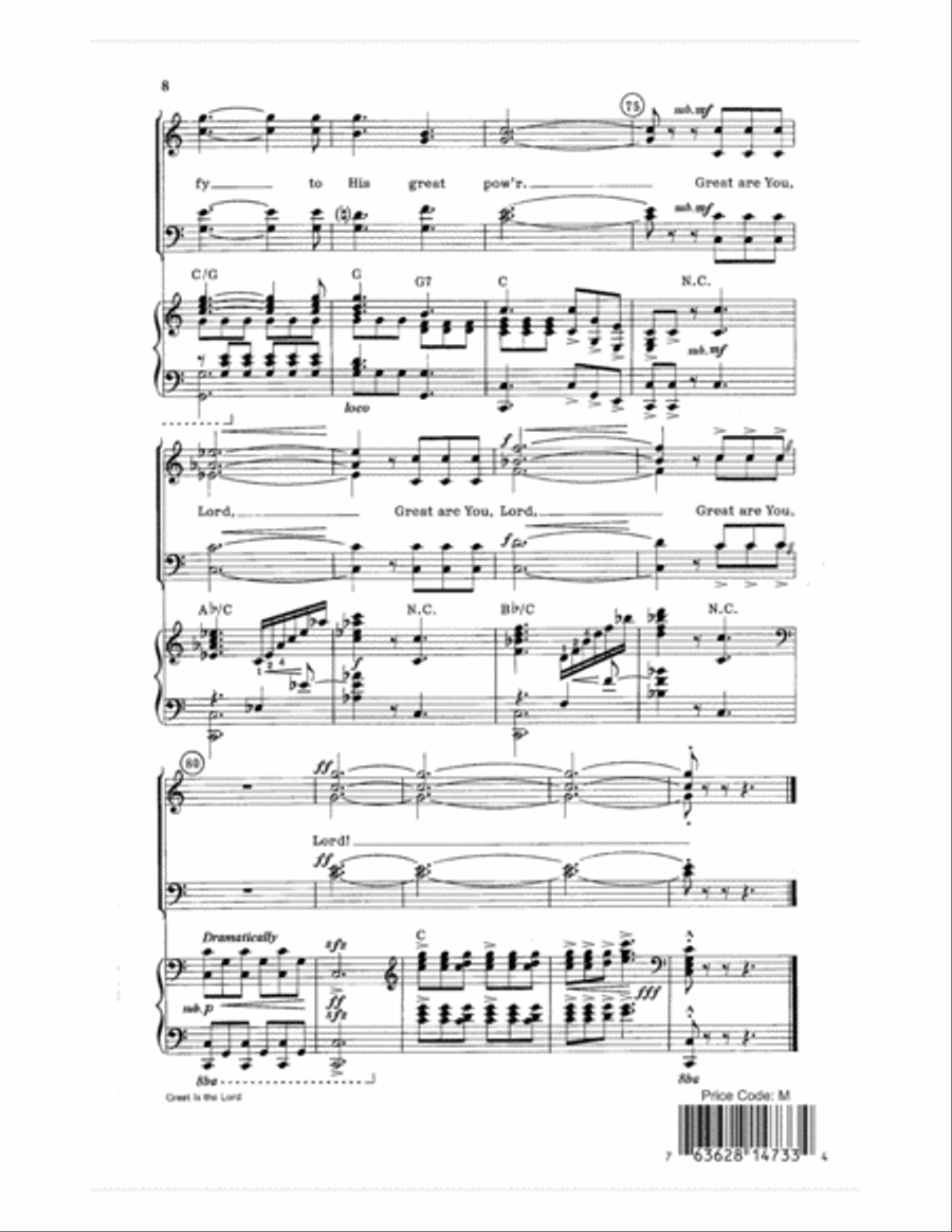 Great Is the Lord Great Is the Lord 4-Part scores gallery preview page 8