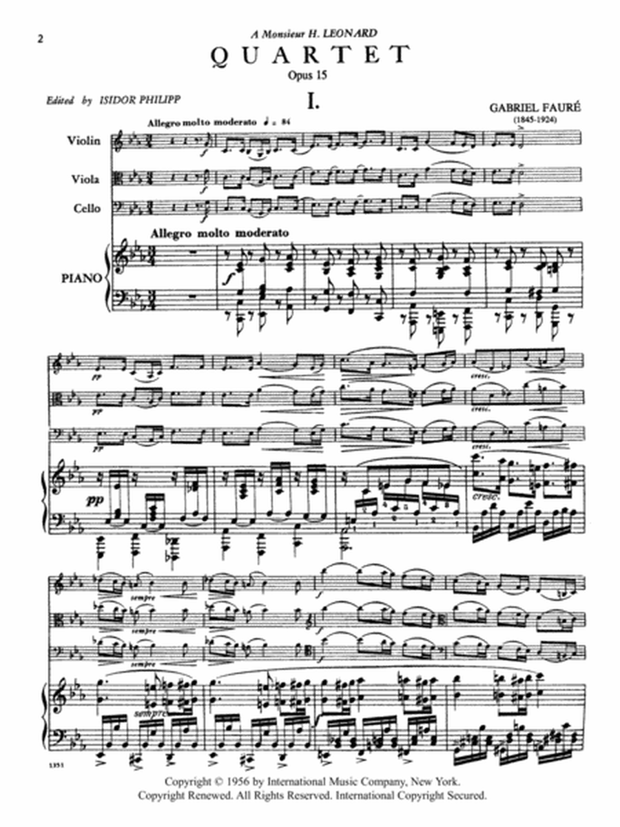 Quartet No. 1 in C minor, Op. 15