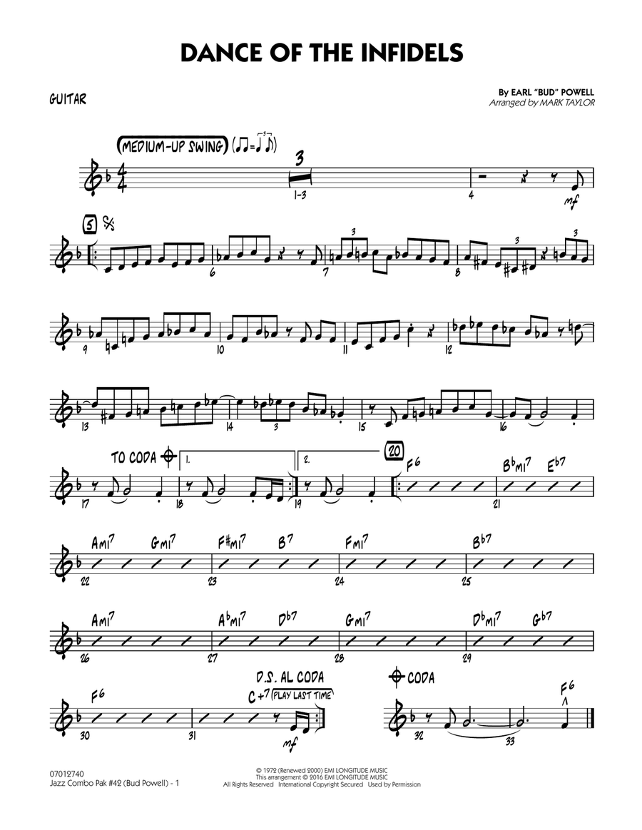 Jazz Combo Pak #42 (Bud Powell) - Guitar