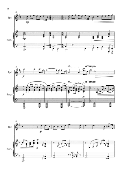 Nessun Dorma - trumpet and piano with FREE BACKING TRACK to play along image number null