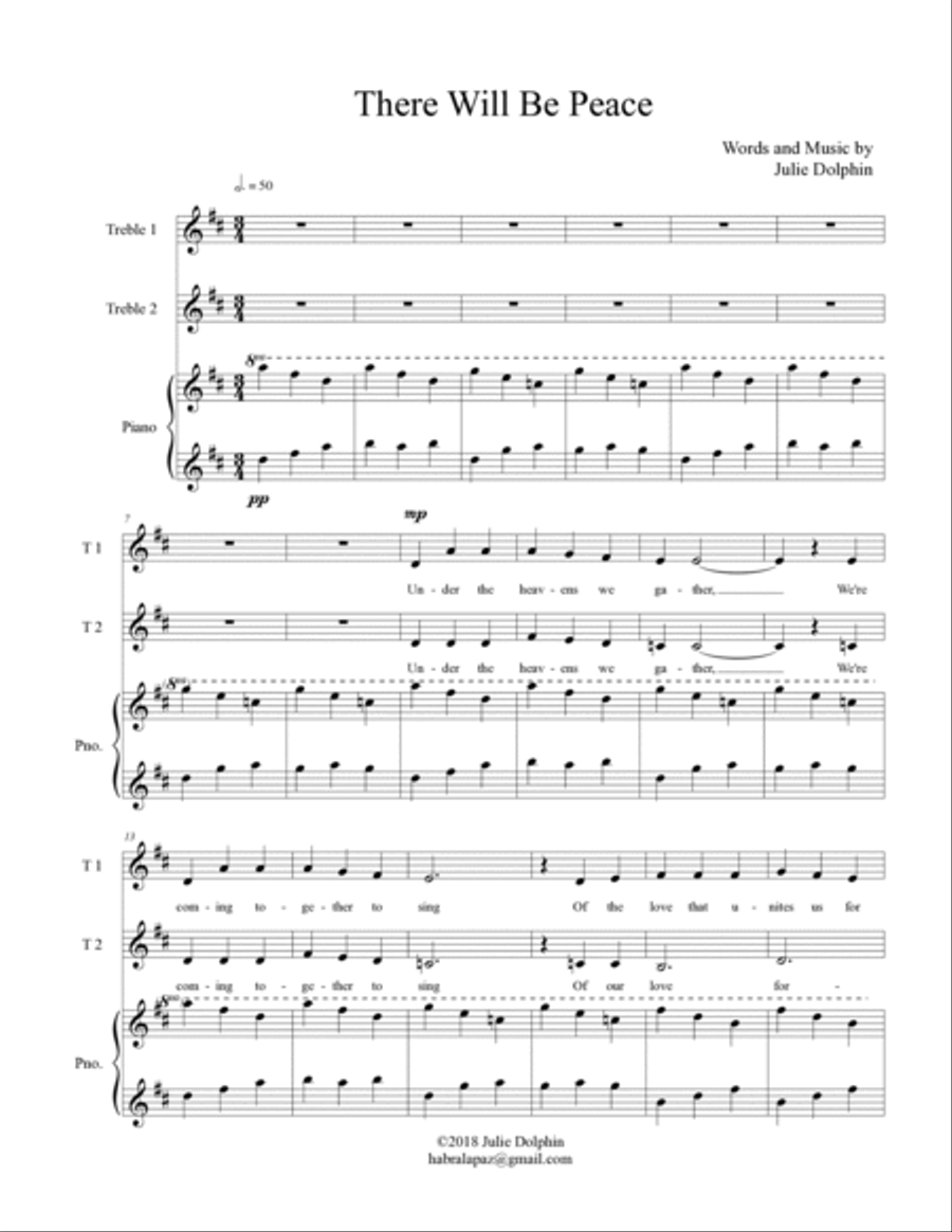 There Will Be Peace Medium Voice scores gallery preview page 3