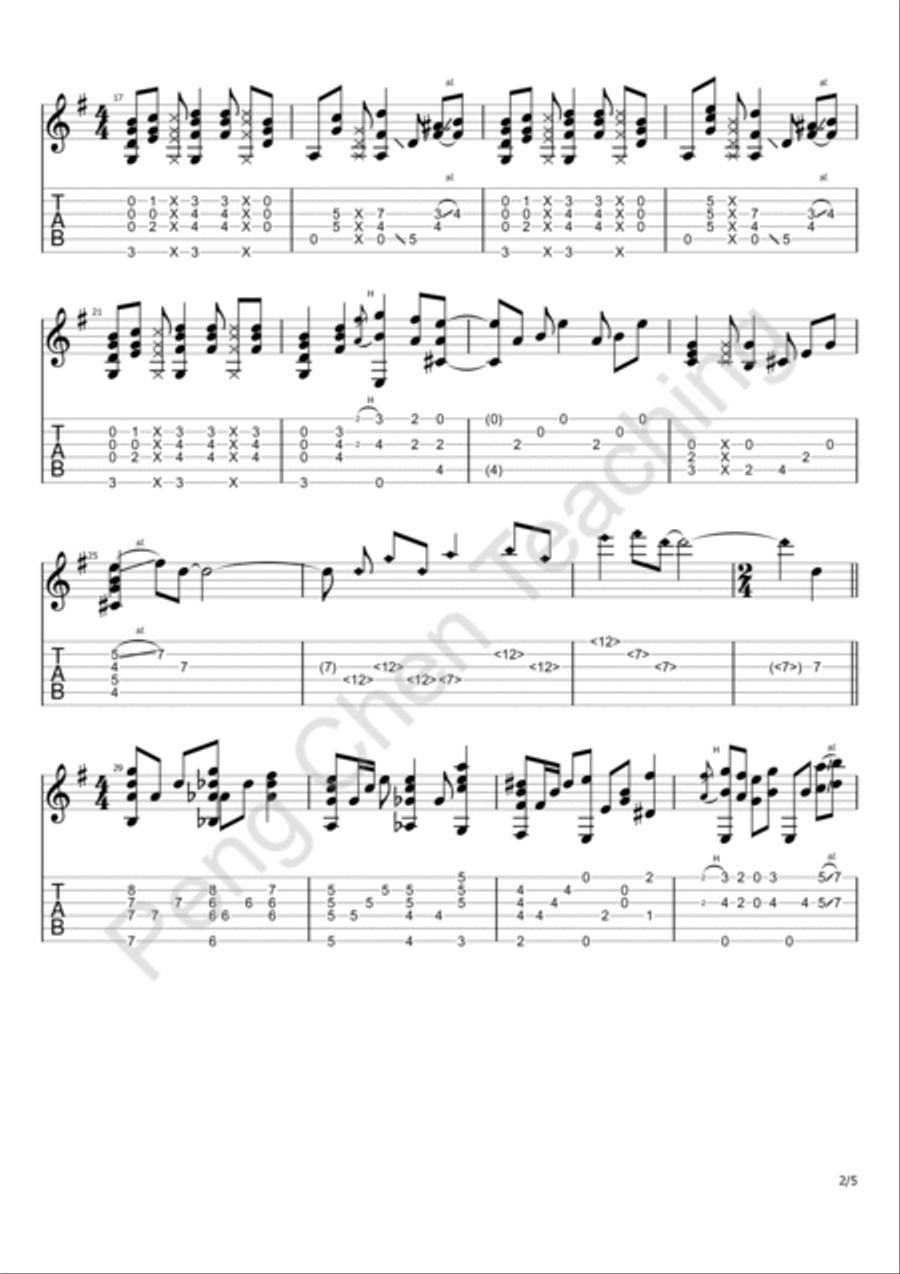 For Love For Love Acoustic Guitar scores gallery preview page 2