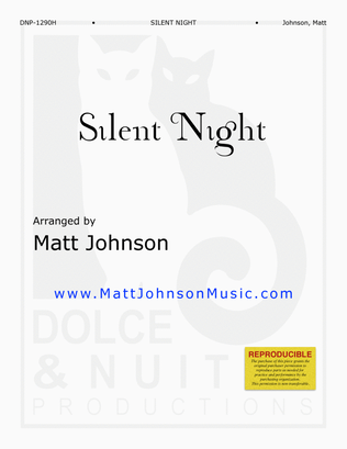 Book cover for Silent Night ~ solo handbells, with piano accompaniment - REPRODUCIBLE