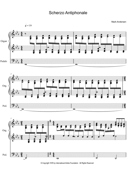 Scherzo Antiphonale for organ in French style