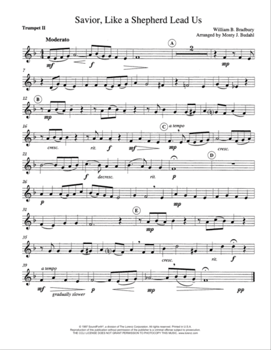 Savior, Like a Shepherd Lead Us Brass Quintet scores gallery preview page 6