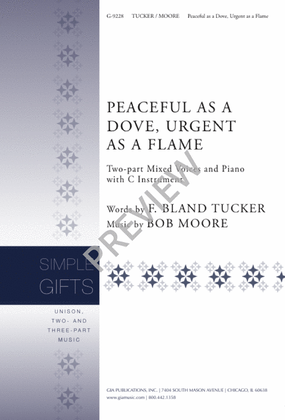 Book cover for Peaceful as a Dove, Urgent as a Flame