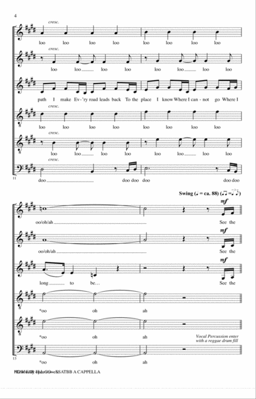 How Far I'll Go (from Moana) (arr. Deke Sharon) A Cappella scores gallery preview page 4
