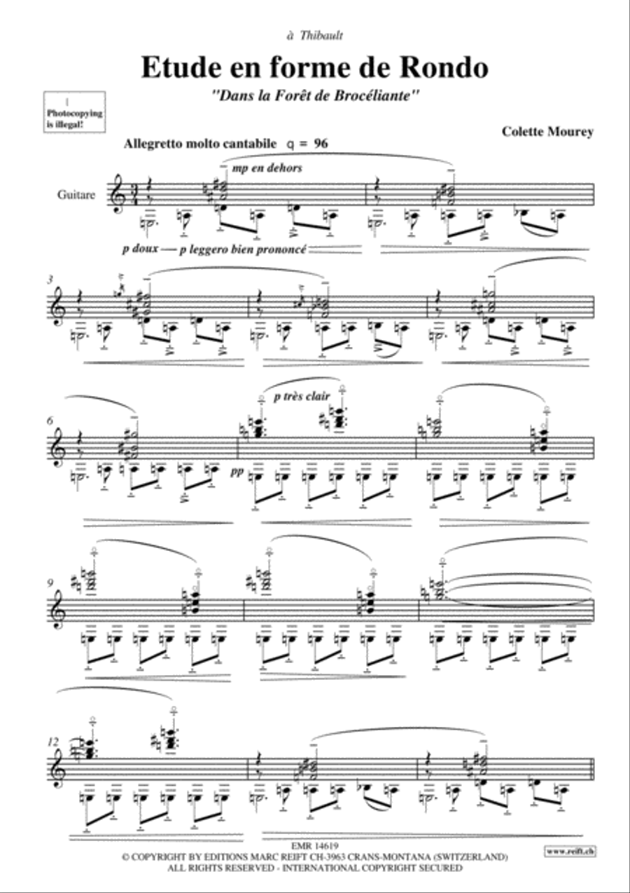 Etude en forme de Rondo Classical Guitar scores gallery preview page 3